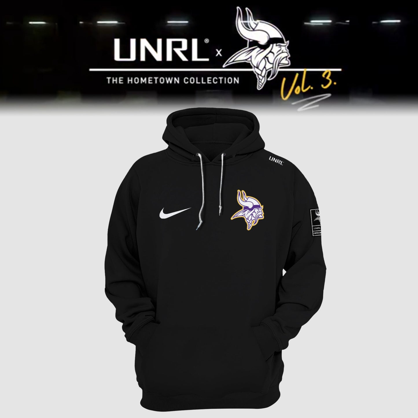 Minnesota Vikings NFL 2024 Limited Edition “Winter Warrior” Nike  UNRL Vol 3 Hoodie