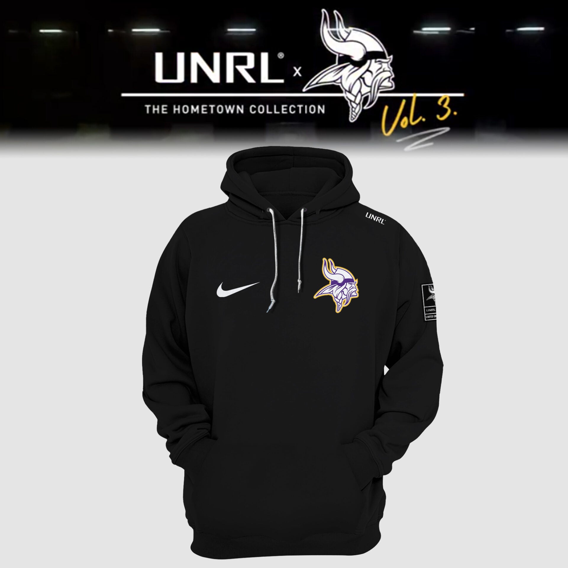 Minnesota Vikings NFL 2024 Limited Edition “Winter Warrior” Nike  UNRL Vol 3 Hoodie