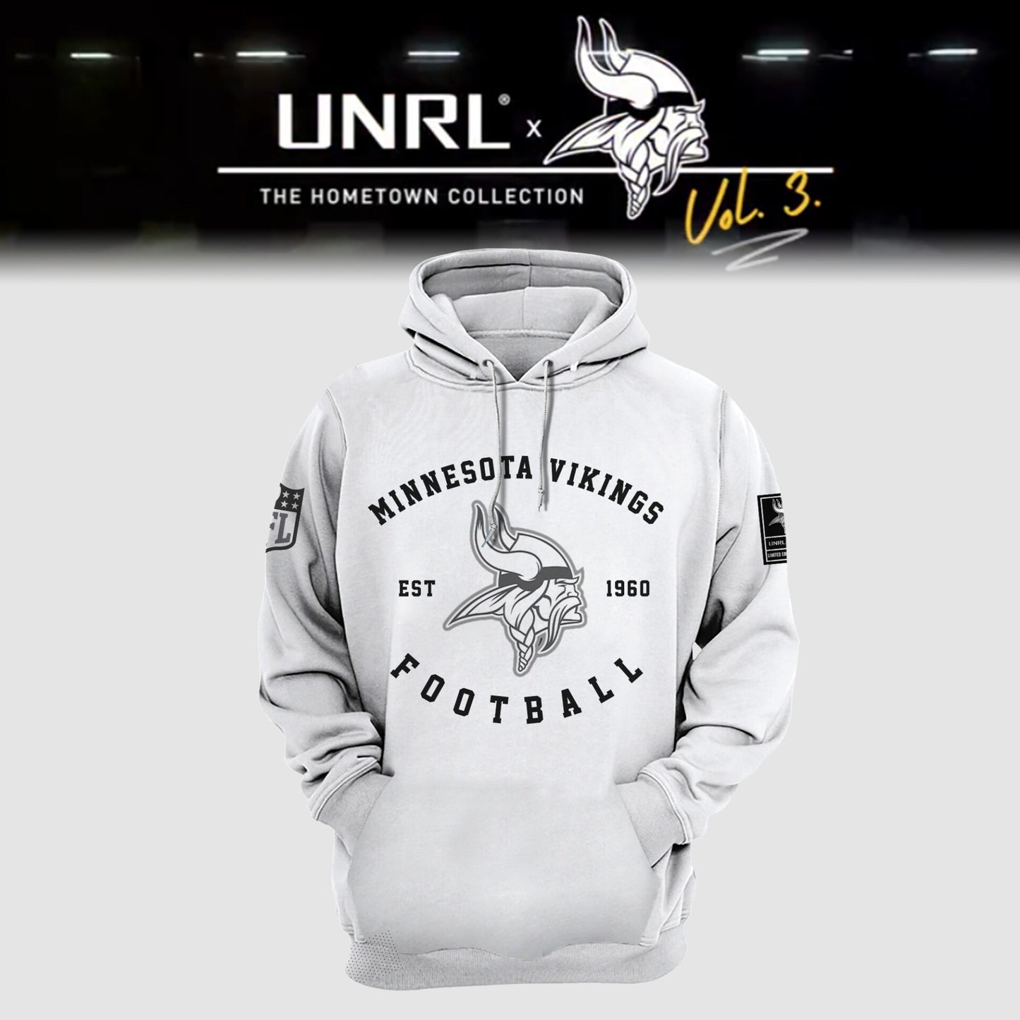 Minnesota Vikings NFL 2024 Limited Edition “Winter Warrior” Nike  UNRL Vol 3 Hoodie