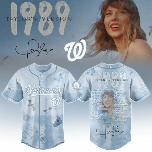 WSH 1989 Sky Blue Baseball Jersey