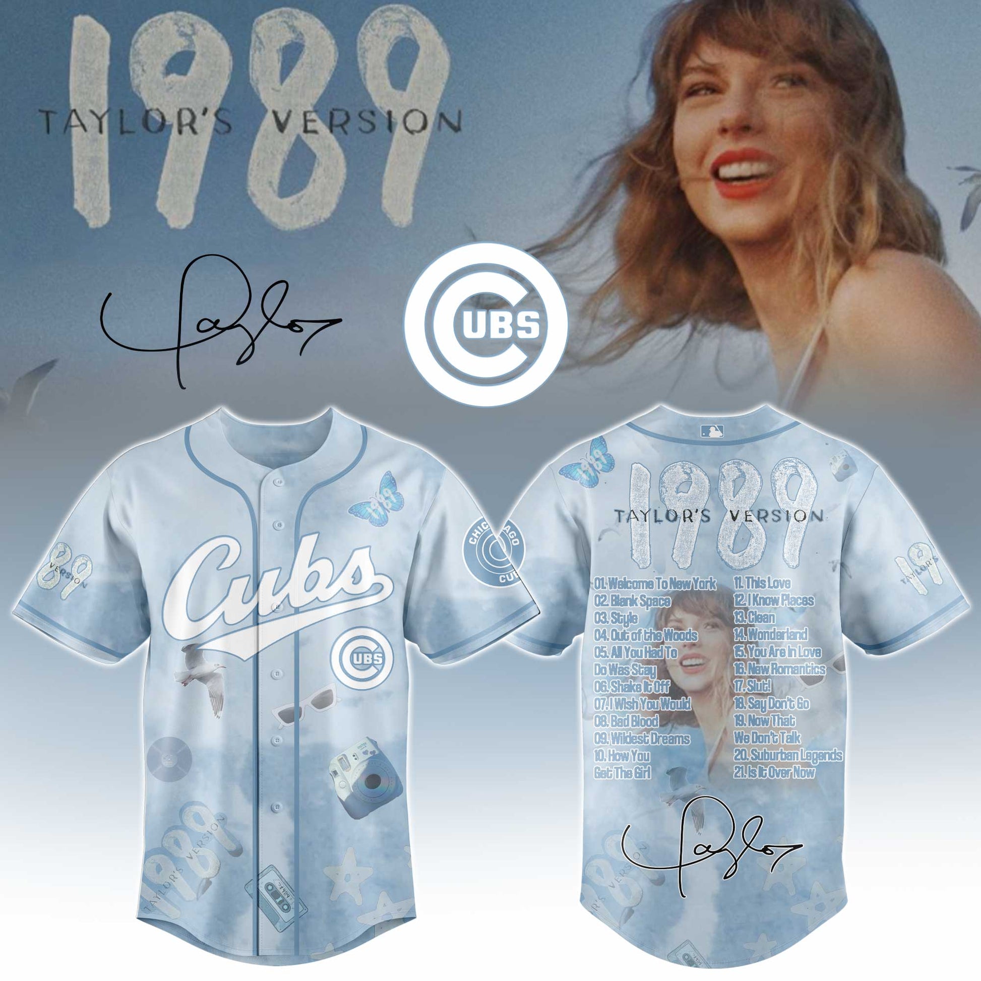 CHC 1989 Sky Blue Baseball Jersey
