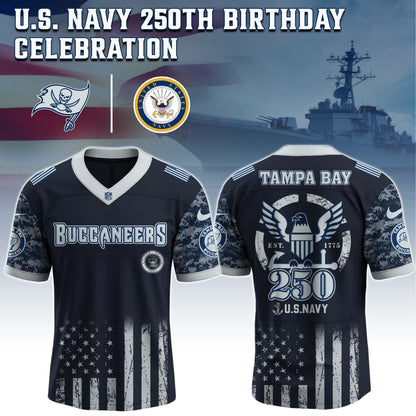 Tampa Bay Buccaneers x U.S NAVY 250TH Birthday Special Edition Jersey - Tycheco