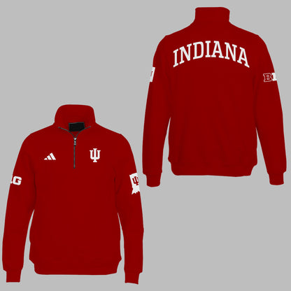 Limited Edition Coach Darian DeVries Indiana Men's Basketball Pullover Quarter Zip-ND03202543