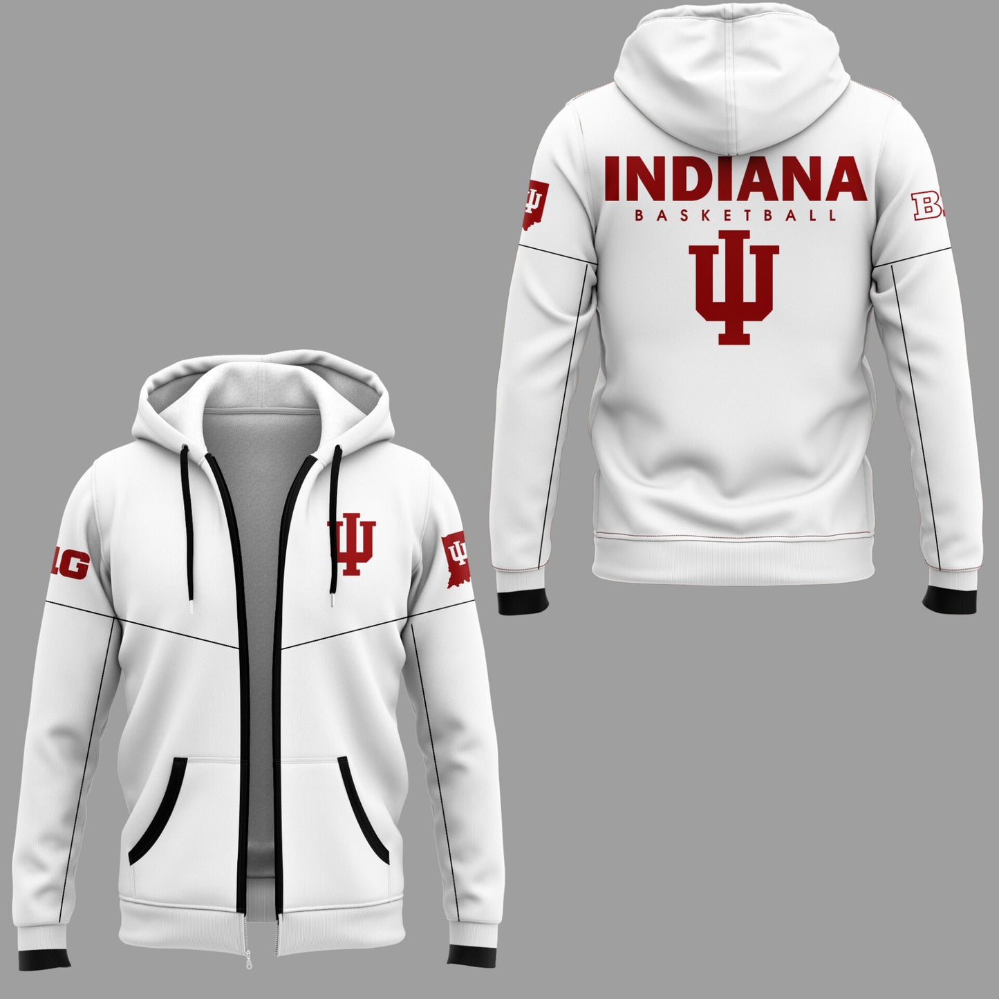 Limited Edition Coach Darian DeVries Indiana Men's Basketball Zip Hoodie-ND03222523