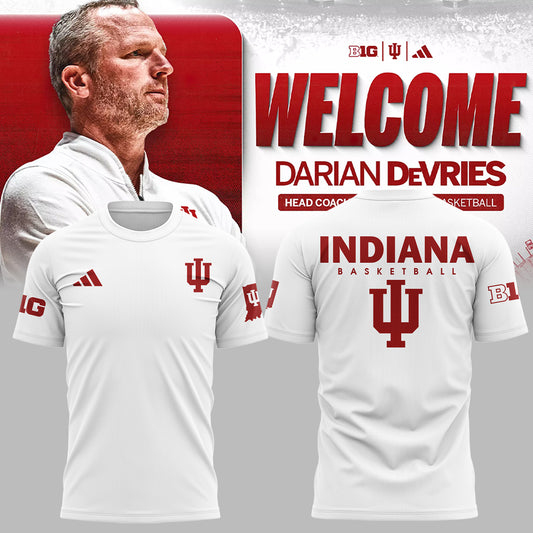 Limited Edition Coach Darian DeVries Indiana Men's Basketball TShirt-ND03222526
