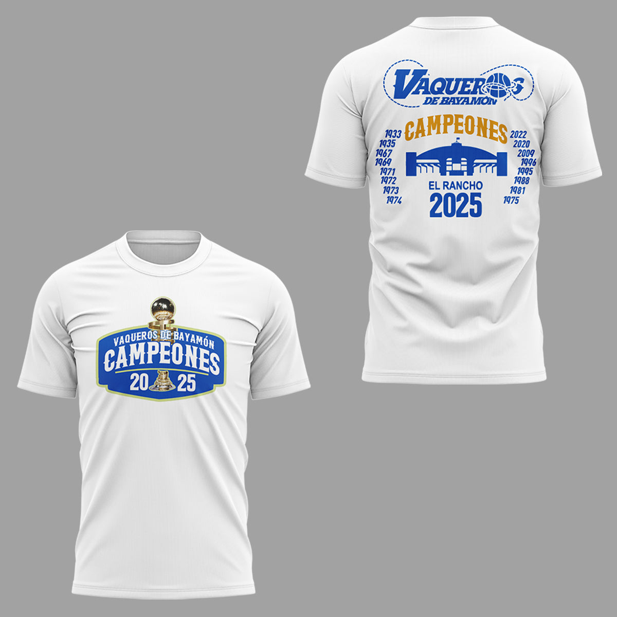 Vaqueros de Bayamon Champions Baloncesto Superior Nacional 2025 TShirt