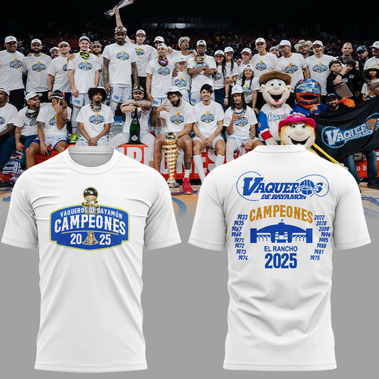 Vaqueros de Bayamon Champions Baloncesto Superior Nacional 2025 TShirt