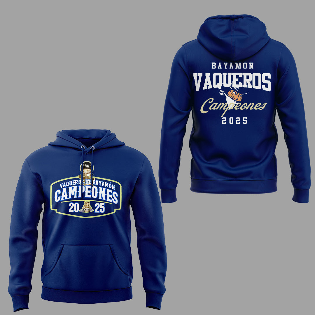 Vaqueros de Bayamon Champions Baloncesto Superior Nacional 2025 Hoodie