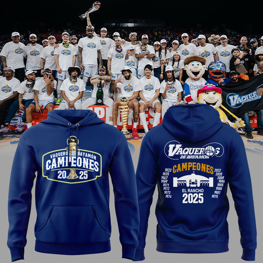 Vaqueros de Bayamon Champions Baloncesto Superior Nacional 2025 Hoodie