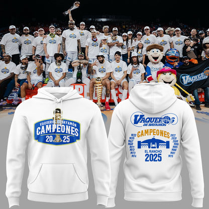 Vaqueros de Bayamon Champions Baloncesto Superior Nacional 2025 Hoodie