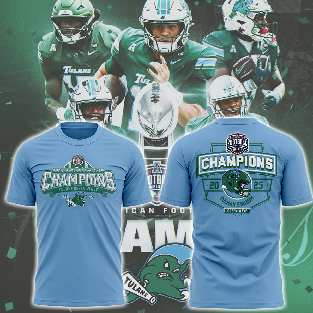 THE TULANE ARE YOUR 2025 AMERICAN FOOTBALL CHAMPIONS🌊🏆
