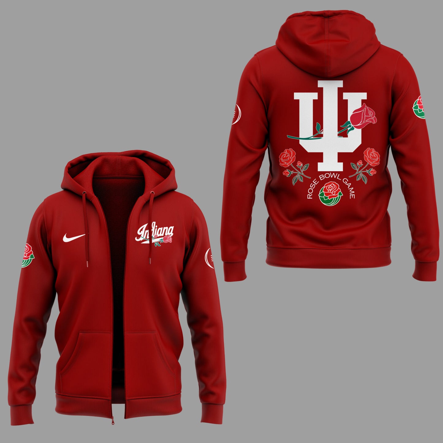 Limited Edition Indiana Rose Bowl Game Zip Hoodie-ND12112507
