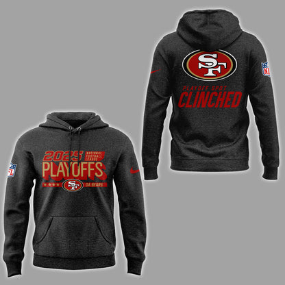 Limited Edition 2025 49ers Playoffs Clinched Hoodie
