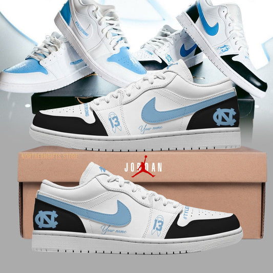 North Carolina Football Custom Name For Fans Shoes