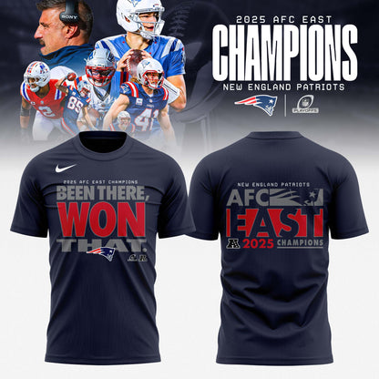 New England Patriots 2025 AFC East Champions T-Shirt Limited Edition