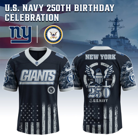New York Giants x U.S. NAVY 250TH Birthday Special Edition Jersey - Tycheco
