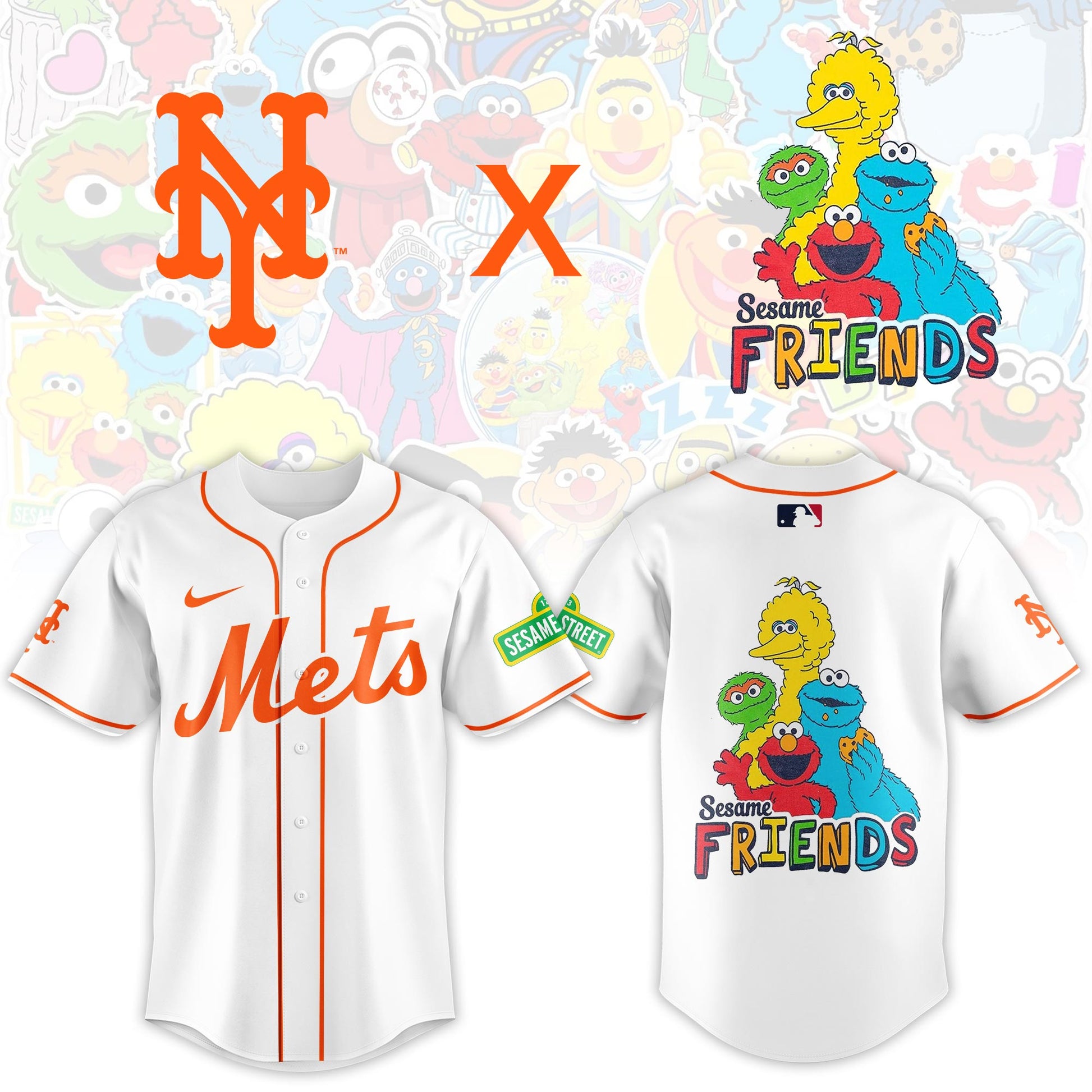 .New York Mets 2025 Sesame Street Night Limited Jersey