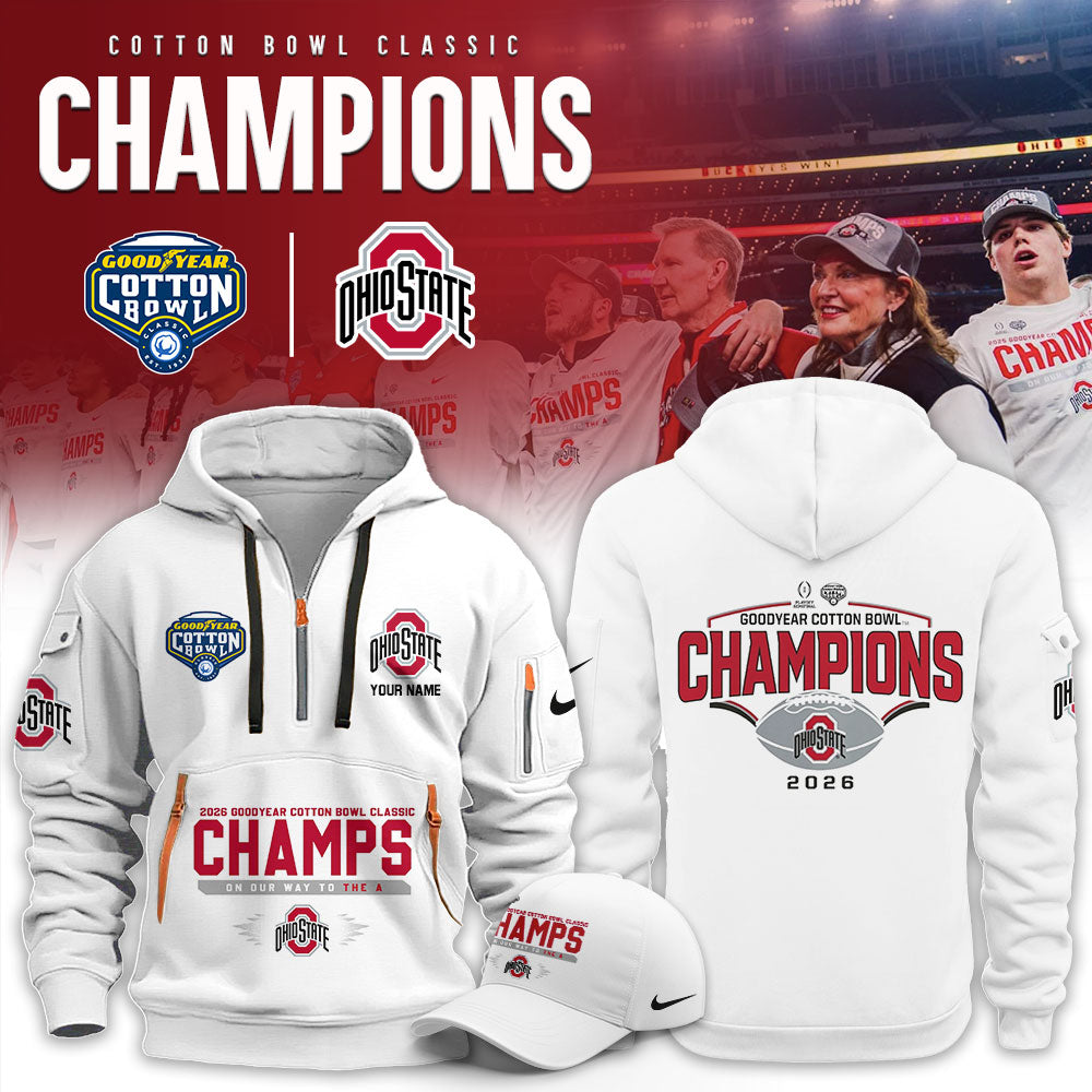 Ohio State Buckeyes 2026 Goodyear Cotton Bowl Champions Limited New Hoodie v2