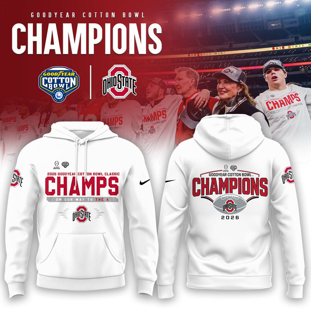 Ohio State Buckeyes 2026 Goodyear Cotton Bowl Champions Limited Hoodie v2