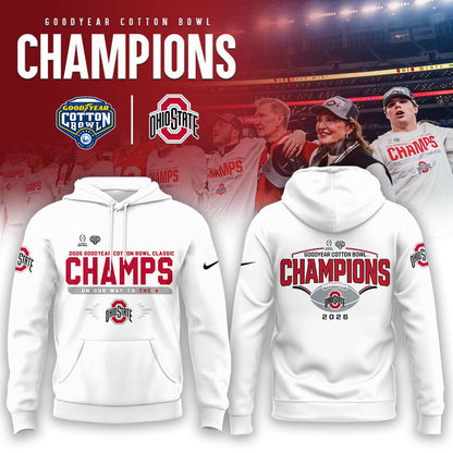 Ohio State Buckeyes 2026 Goodyear Cotton Bowl Champions Limited Hoodie v2