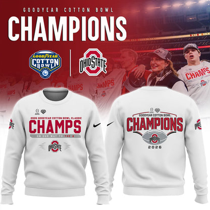 Ohio State Buckeyes 2026 Goodyear Cotton Bowl Champions Limited Sweatshirt v2