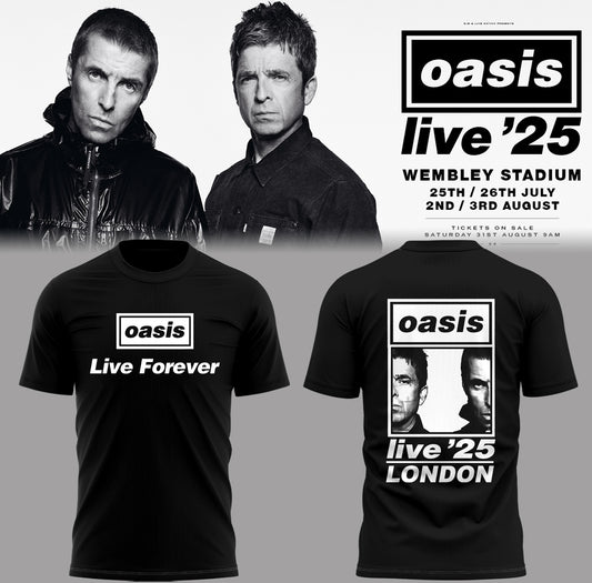 Limited Oasis live 25 At London Edition T-Shirt