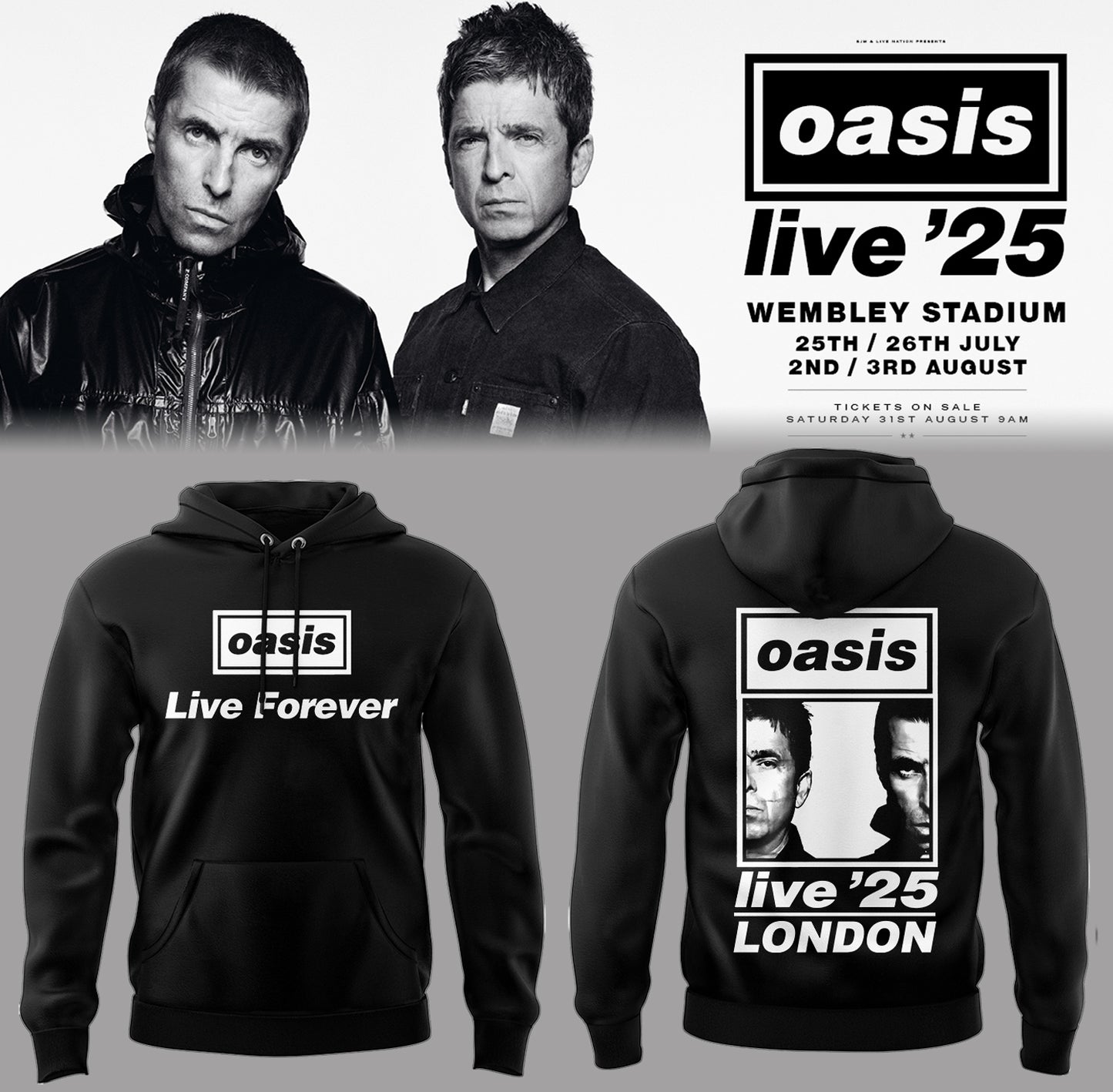 Limited Oasis live 25 At London Edition Hoodie