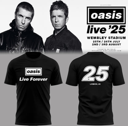 Limited Oasis live 25 At London Edition T-Shirt