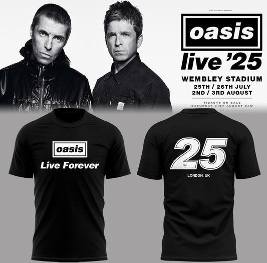 Limited Oasis live 25 At London Edition T-Shirt