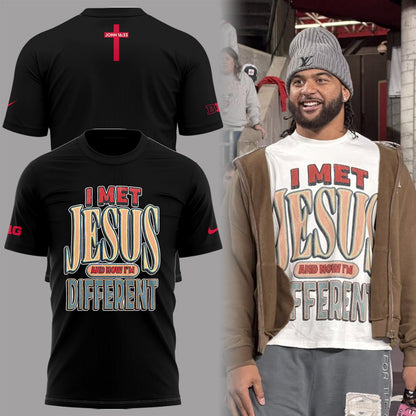 Back at Ohio State, J.T. Tuimoloau makes a statement in the ‘I MET JESUS AND NOW I’M DIFFERENT’ T-Shirt