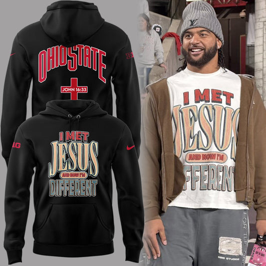 Back at Ohio State, J.T. Tuimoloau makes a statement in the ‘I MET JESUS AND NOW I’M DIFFERENT’ Hoodie