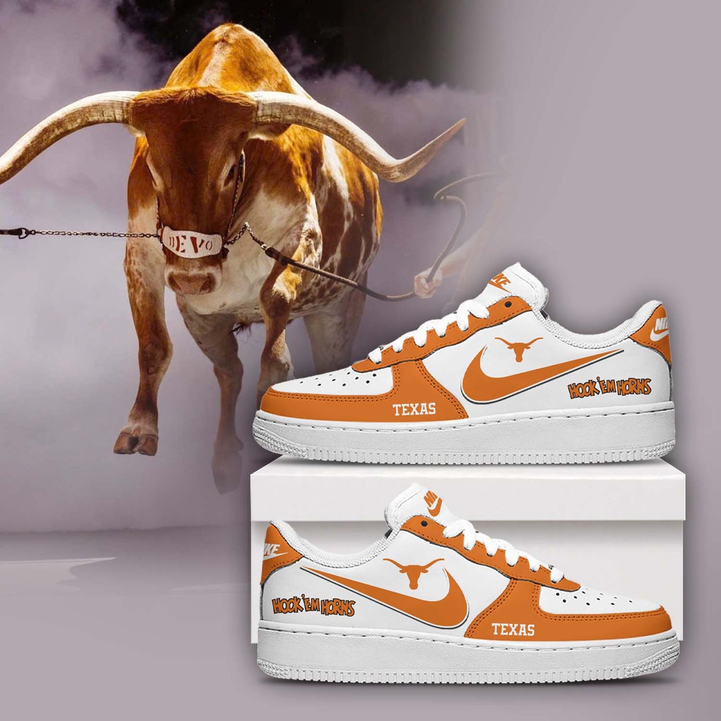 Limited Edition Air Force Shoes Tx Longhorns 2024