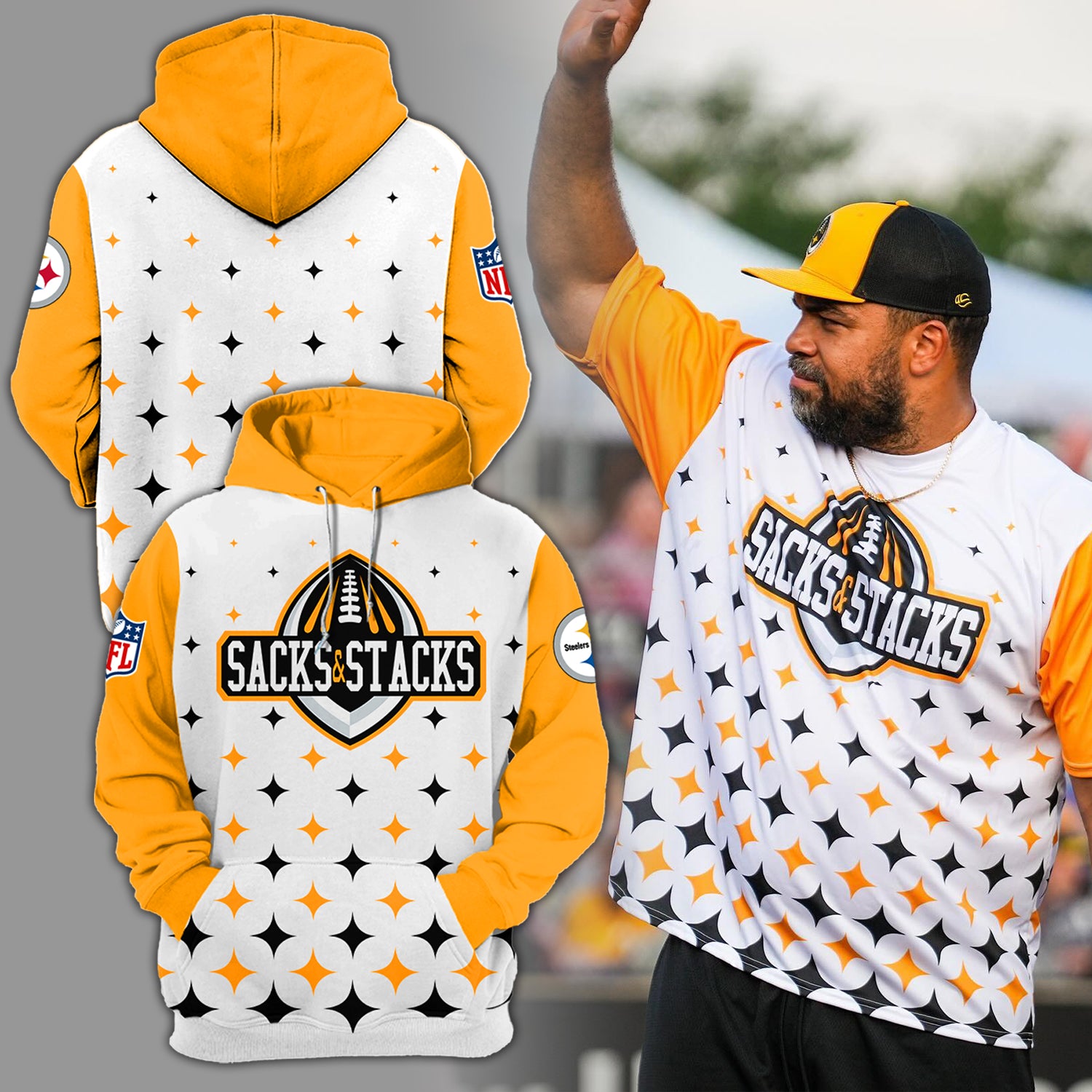 Pittsburgh Steelers NFL 2024 Sack&amp;Stack Limited Hoodie-PU07182406