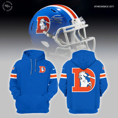 Broncos 2024 Throwback 1977 Navy Limited Hoodie