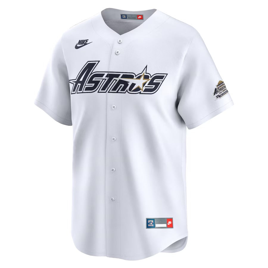Astros Craig Biggio Nike White Throwback Cooperstown Collection Limited Jersey-PU08162401