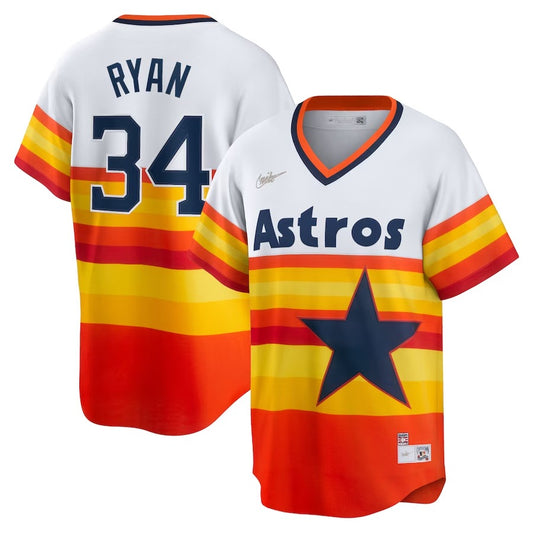Astros Nolan Ryan Nike White Home Cooperstown Collection Player Jersey-PU08162404