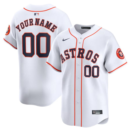 Astros Nike White Home Limited Custom Jersey-PU08162405
