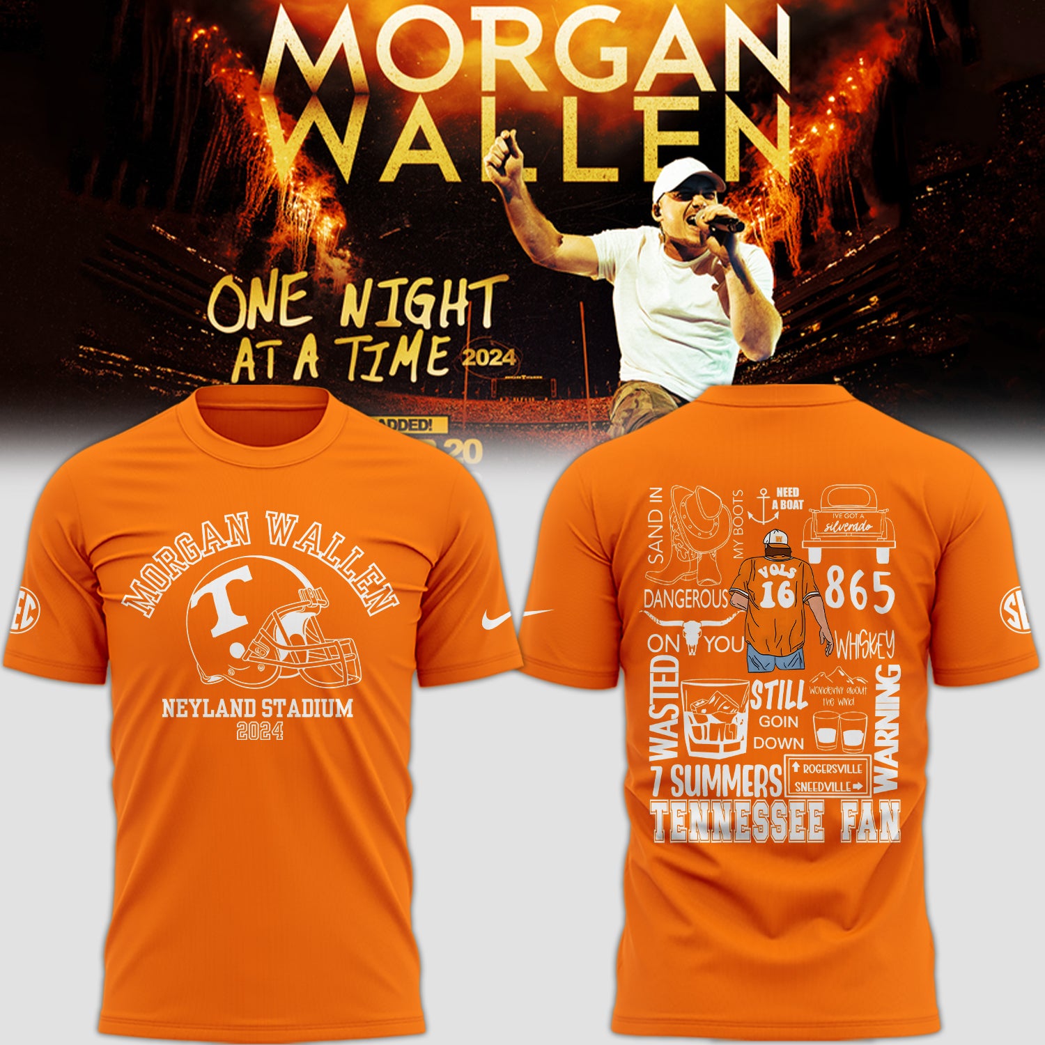 Tennessee Volunteers NCAA 2024 Nike Limited Tennessee x Morgan Wallen T-Shirt-PU092324333