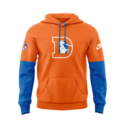 Denver Broncos NFL 2024 Nike Limited Throwback To 77 Orange Hoodie