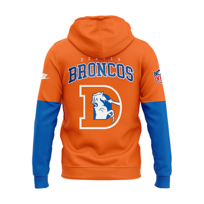 Denver Broncos NFL 2024 Nike Limited Throwback To 77 Orange Hoodie