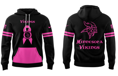 Minnesota Vikings NFL Nike Limited Intercept Cancer 2024 Black Hoodie-PU101524372