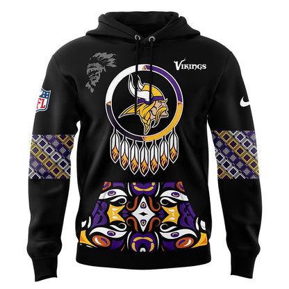 Vikings 2024 Native American Heritage Month Premium Limited Hoodie-PU1117241010