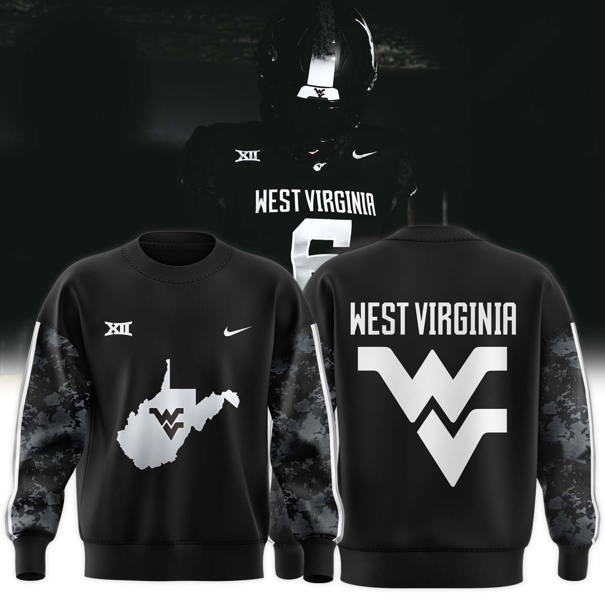 Limited Edition West VA “Coal Rush” Blackout Sweatshirt-PU111724559