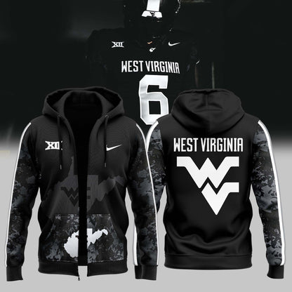 Limited Edition West VA “Coal Rush” Blackout Zip Hoodie-PU111724560