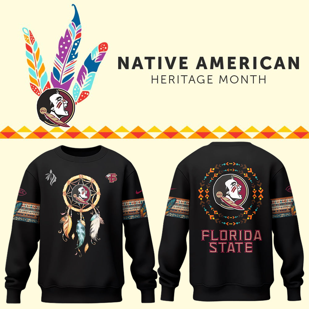 Limited Native American Heritage Black Sweatshirt-PU1128241052
