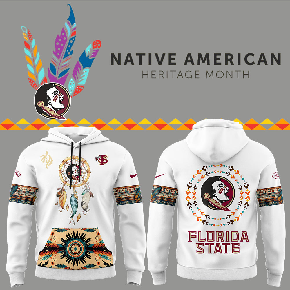 Limited Native American Heritage White Hoodie-PU1128241053