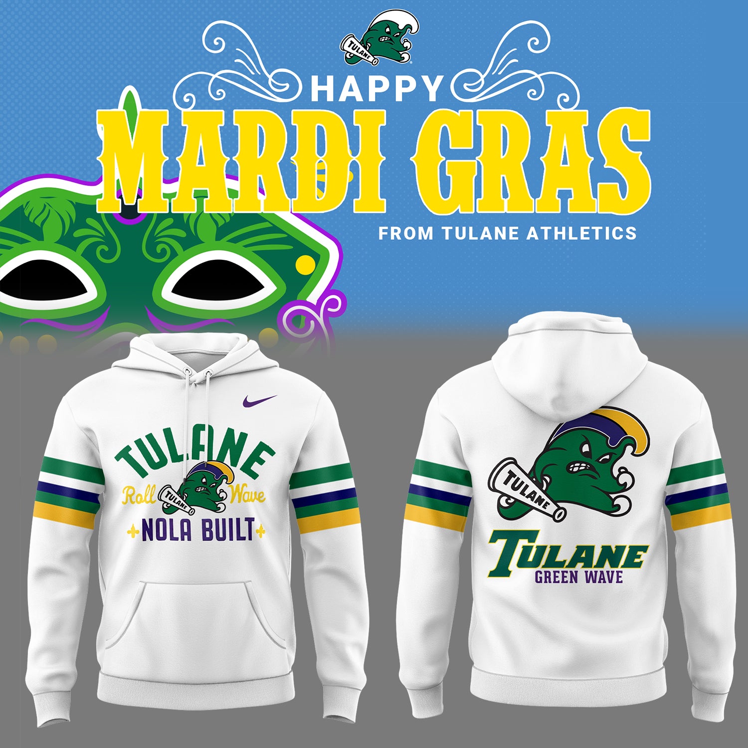 Tulane Baseball 2025 Limited "Mardi Gras 2025" Hoodie-PU25021611