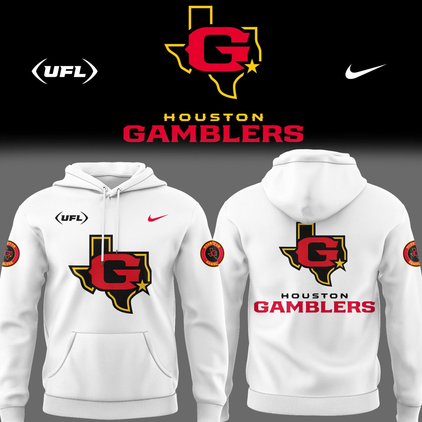 Limited Edition Houston Gamblers Football W Hoodie