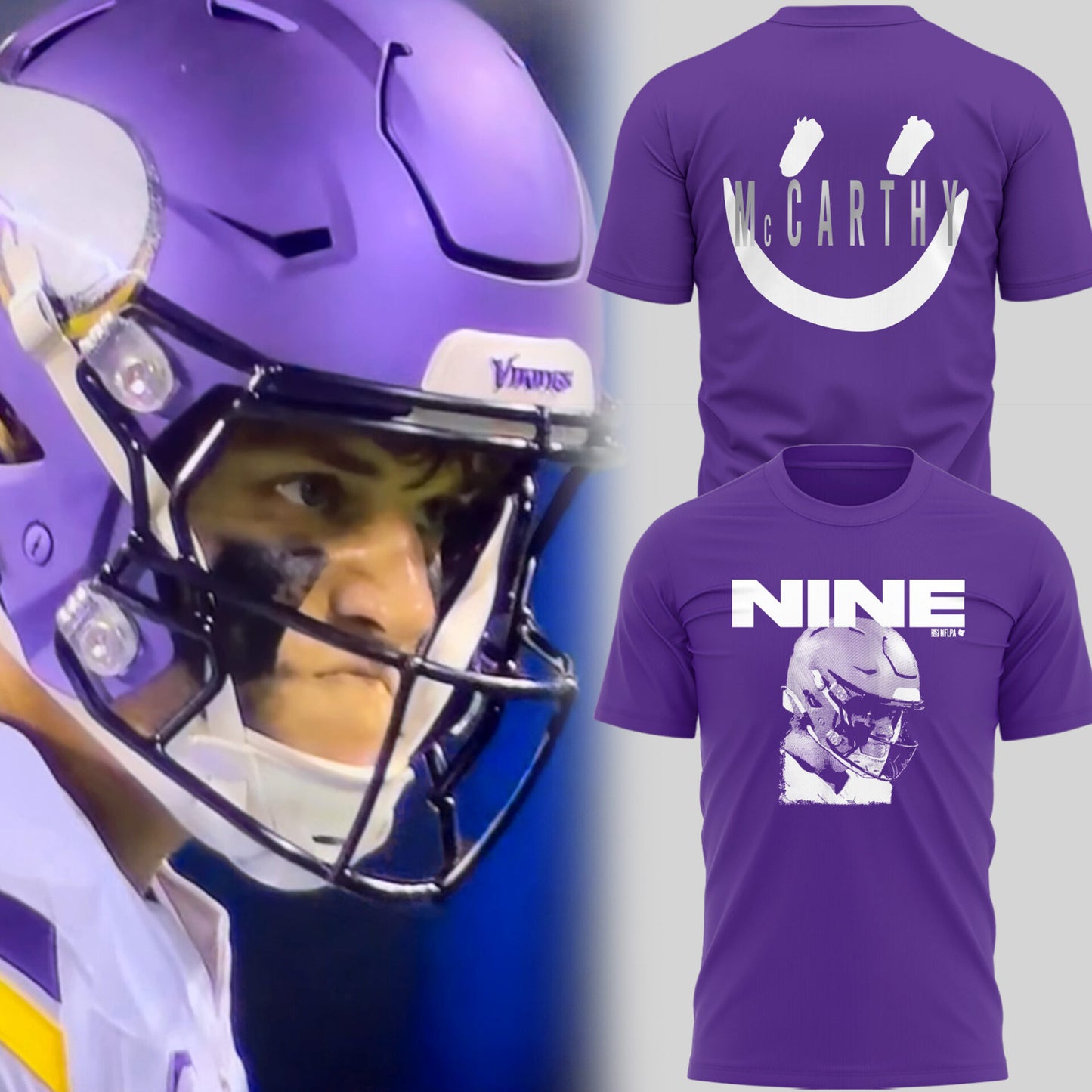 Limited Edition J.J. McCarthy: Nine Purple TShirt