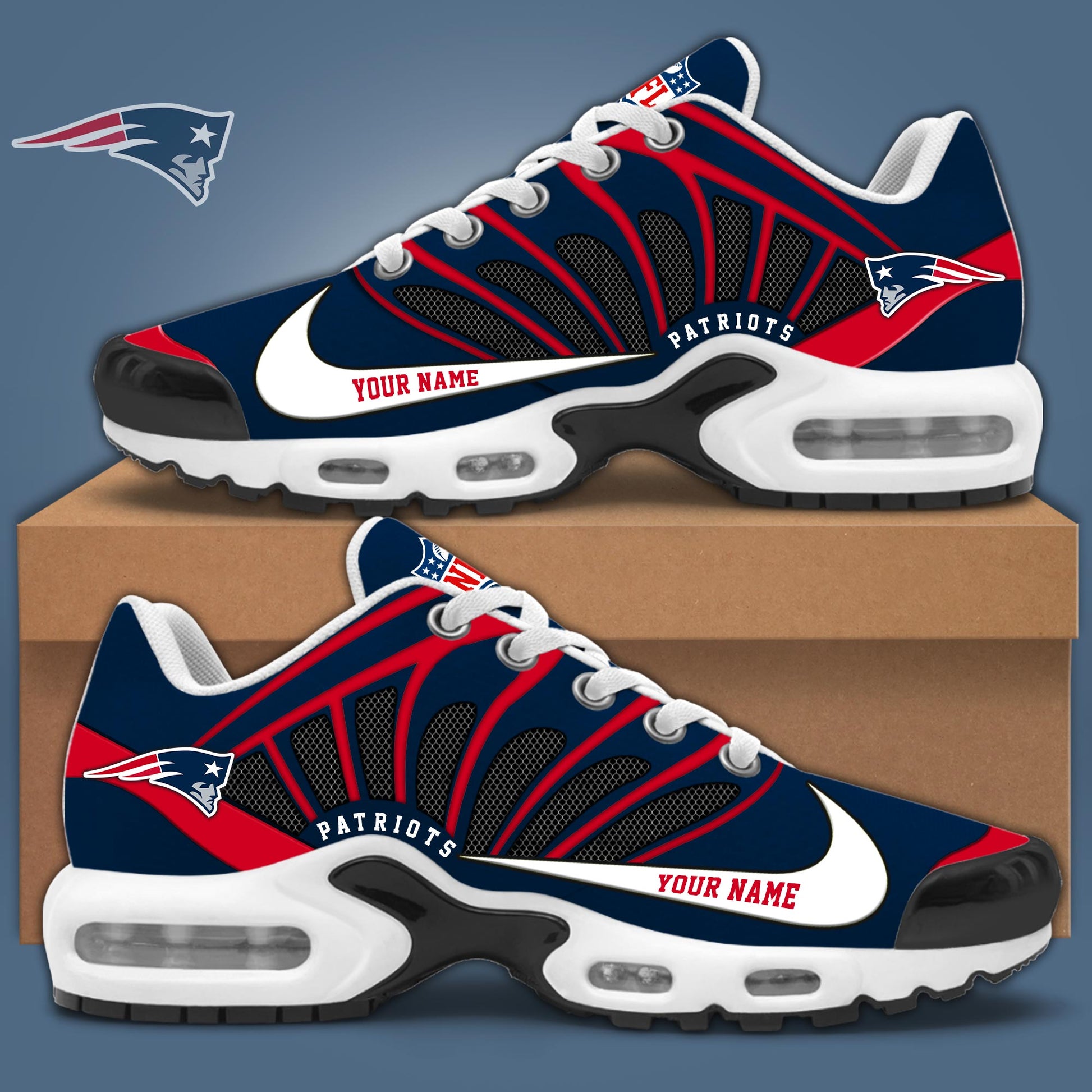 Patriots Gridiron Custom Sneakers 2026